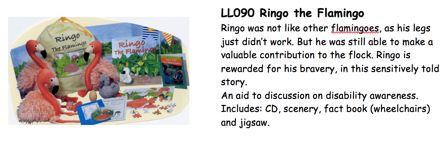 LL090 Ringo the Flamingo Storysack