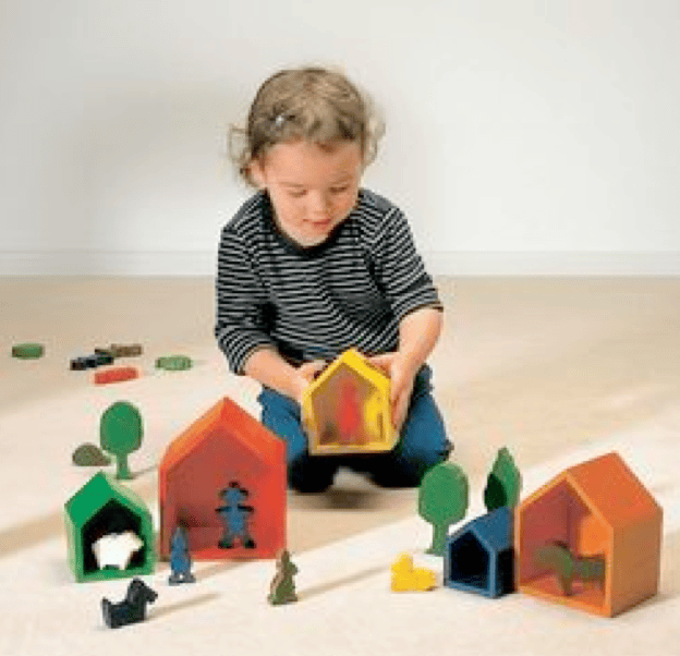 PS075 Five Nesting Rainbow Houses